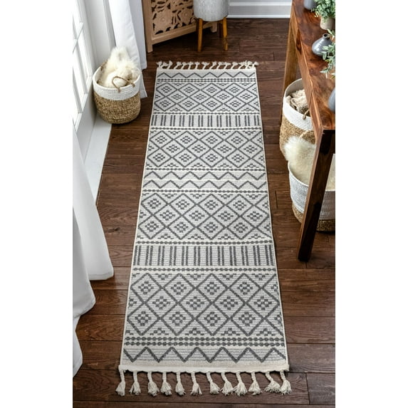 Well Woven Loop-De-Loop Arbor Tribal Geometric Moroccan Blush 3'11" Round Area Rug