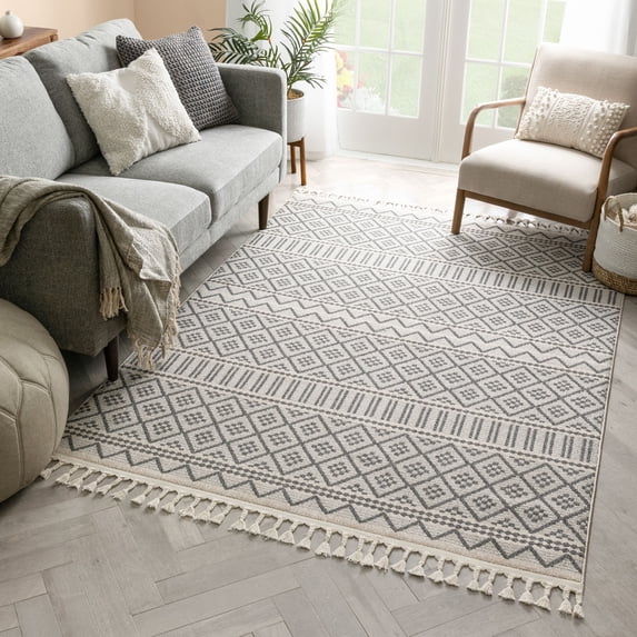 Well Woven Loop-De-Loop Arbor Tribal Geometric Moroccan Blush 7'10" x 10"6" Area Rug