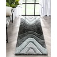 thumbnail image 1 of Well Woven Luze Light Blue Hourglass Waves Geometric Textured Shag 2'3" x 7'3" Runner Rug, 1 of 8