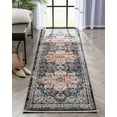 thumbnail image 1 of Well Woven Lycie Black Pink Vintage Oriental Medallion Boho Rug (2'7" x 9'10" Runner), 1 of 9