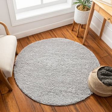Well Woven Madison Shag Cole Modern Tribal Shag Blue 3'11" Thick Round Area Rug
