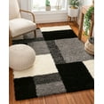 thumbnail image 1 of Well Woven Madison Shag Cubes Black Thick Shag 5' x 7'2" Area Rug, 1 of 2