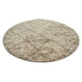 thumbnail image 1 of Well Woven Madison Shag Moroccan Lattice Modern Vanilla 3'11" Thick Round Area Rug, 1 of 2