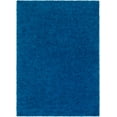 thumbnail image 1 of Well Woven Madison Shag Plain Modern Solid Dark Blue 3'3" x 5'3" Thick Area Rug, 1 of 2