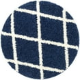 thumbnail image 1 of Well Woven Madison Shag Round Trellis Moroccan Area Rugs, Blue, 1 of 2