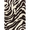 thumbnail image 1 of Well Woven Madison Shag Safari Zebra Brown Thick Shag 2' x 3' Area Rug, 1 of 2