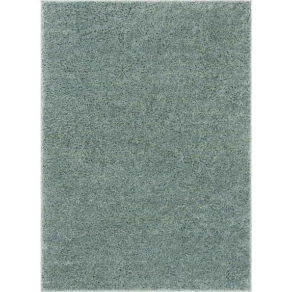 Well Woven Madison Shag Solid Modern Area Rugs, Green
