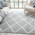 thumbnail image 1 of Well Woven Madison Shag Trellis Moroccan Area Rugs, Light Gray, 1 of 6