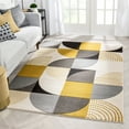 thumbnail image 1 of Well Woven Maggie Gold Modern Geometric Dots & Boxes Pattern Area Rug, 1 of 8
