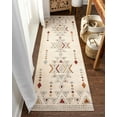 thumbnail image 1 of Well Woven Malaga Huron Bohemian Tribal Beige 2'3" x 7'3" Runner High-Low Area Rug, 1 of 2