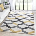 thumbnail image 1 of Well Woven Mandy Gold Modern Geometric Zigzag Stripes Pattern Area Rug, 1 of 8