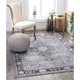 thumbnail image 1 of Well Woven Mareva Machine Washable Grey Vintage Oriental Medallion Area Rug, 1 of 6
