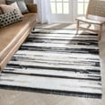 thumbnail image 1 of Well Woven Maya Tiva Contemporary Geometric Stripes Grey 7'10" x 9'10" Textured Pile Area Rug, 1 of 7