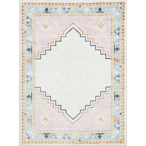 Well Woven Medallion Rug Pink Beige 3'3" x 5' Apollo Kids Collection