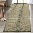 thumbnail image 1 of Well Woven Medusa Kesia Modern Striped Green 2'7" x 9'10" Runner Indoor Outdoor Rug, 1 of 7