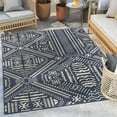 thumbnail image 1 of Well Woven Medusa Khalo Modern Tribal Navy Blue 5'3" x 7'3" Indoor Outdoor Area Rug, 1 of 3