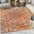 thumbnail image 1 of Well Woven Medusa Khalo Modern Tribal Orange 5'3" x 7'3" Indoor Outdoor Area Rug, 1 of 3