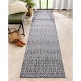 thumbnail image 1 of Well Woven Medusa Nord Moroccan Tribal Grey 2'7" x 9'10" Indoor/Outdoor Flat-Weave Runner Rug, 1 of 8