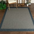 thumbnail image 1 of Well Woven Medusa Odin 6' x 9' Blue Solid Print Striped Border Outdoor Rug, 1 of 8