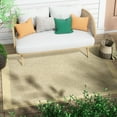 thumbnail image 1 of Well Woven Medusa Odin Solid & Striped Yellow 5'3" x 7'3" Indoor/Outdoor Flat-Weave Area Rug, 1 of 7