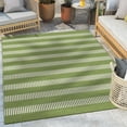 thumbnail image 1 of Well Woven Medusa Stria Modern Stripes Green 5'3" x 7'3" Indoor Outdoor Area Rug, 1 of 3