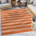 thumbnail image 1 of Well Woven Medusa Stria Modern Stripes Orange 7'10" x 9'10" Indoor Outdoor Area Rug, 1 of 3