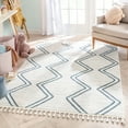 thumbnail image 1 of Well Woven Merri Blue Ivory Geometric Stripes Stain-Runner Rug (2'3" x 7'3"), 1 of 7