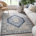 thumbnail image 1 of Well Woven Messina Vintage Medallion Blue Distressed 9'3" x 12'2 Area Rug, 1 of 8