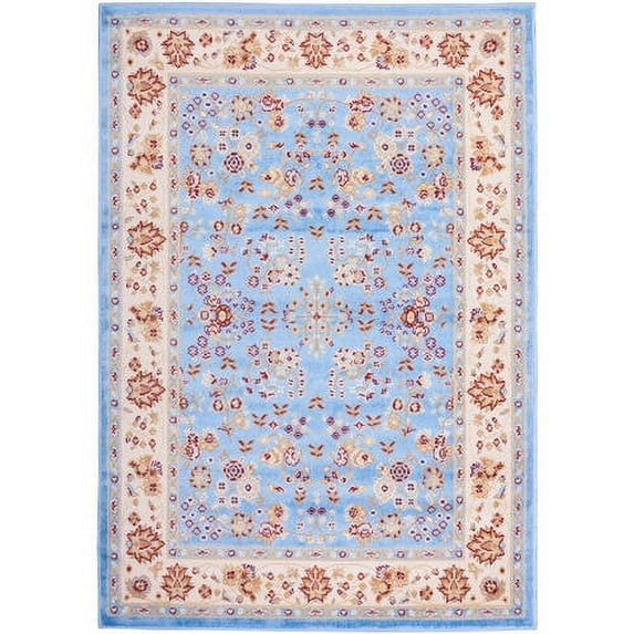 Well Woven Miami Floral Traditional Classic Area Rugs, Blue