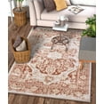 thumbnail image 1 of Well Woven Millie Tribal Copper Rust Medallion Area Rug 8x11 (7'10" x 10'6") Modern Distressed Oriental Plush Super Soft Carpet, 1 of 5