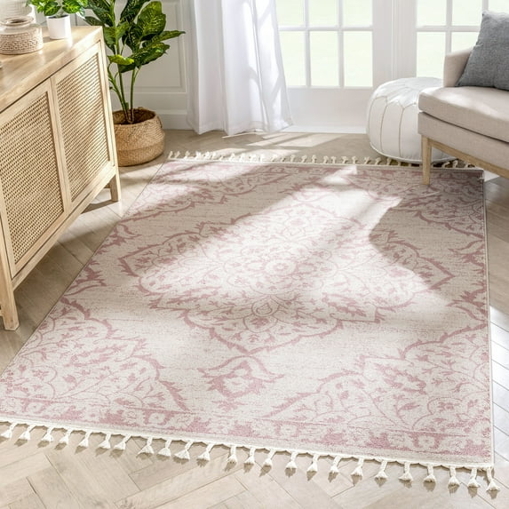 Well Woven Mira Blush Oriental Medallion 8x10 (7'10" x 10'6") Area Rug