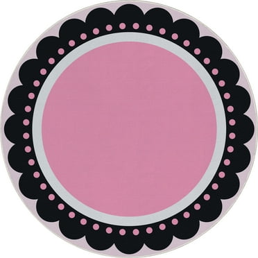 Well Woven Miraculous Ladybug Marionette's Bedroom Rug Pink 6'7" Round Rug