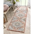 thumbnail image 1 of Well Woven Miro Nantes Medallion Oriental Botanical Red Rust Blue Vintage Distressed 2'3" x 7'3" Runner Area Rug, 1 of 8