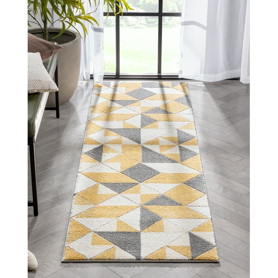 Well Woven Modern Geometric Runner Rug, 24 in x 87 in