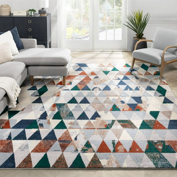 Well Woven Modern Geometric Woven Area Rug, 5.25' x 7.25'