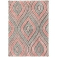 thumbnail image 1 of Well Woven Moira Pink Geometric Trellis Thick Soft Plush 3D Textured Shag Area Rug 8x10 (7'10" x 9'10"), 1 of 7