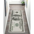 thumbnail image 1 of Well Woven Money Dollar Front 2006A Modern Modern Green 3' x 7'3" Runner Rug, 1 of 6