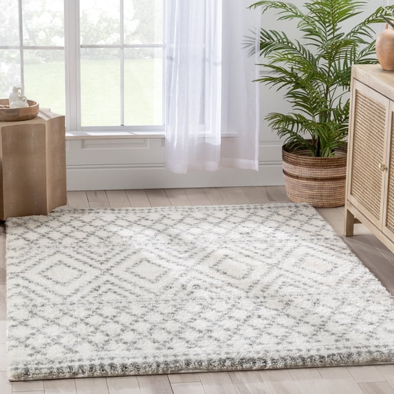 Well Woven Moroccan Area Rug, 5' x 3', Irresistibly thick Shag Pile, Easy to clean