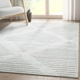 thumbnail image 1 of Well Woven Moroccan Flatweave Lattice 5'3" x 7'3" Area Rug Grey Beige, 1 of 7