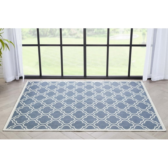 Well Woven Moroccan Trellis 3'3" x 5' Area Rug Grey