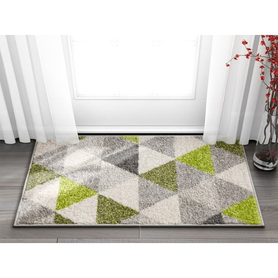 Well Woven Mystic Alvin Mid-Century Modern Geometric Green 2' x 3' Area Rug