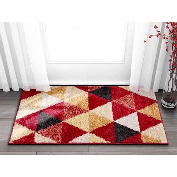 Well Woven Mystic Alvin Mid-Century Modern Geometric Red 2' x 3' Area Rug