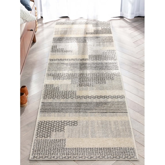 Well Woven Mystic Athena Modern Moroccan Light Grey 2' x 7'3" Runner Rug