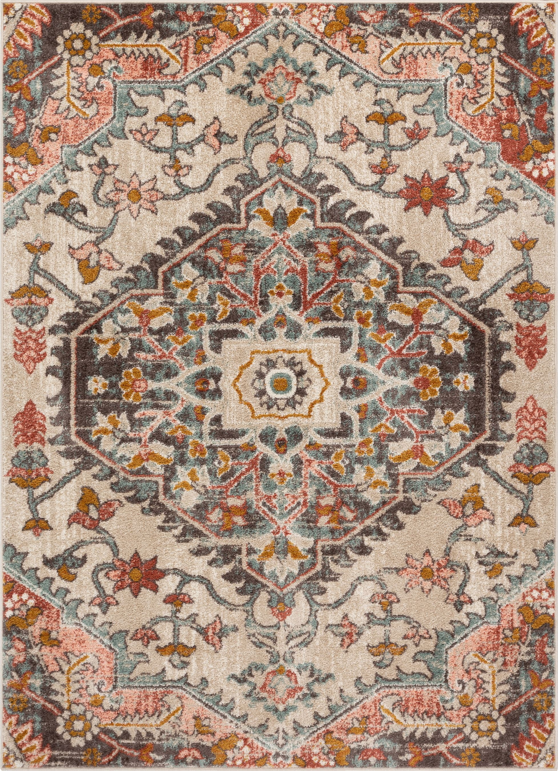 Well Woven Mystic Gwendolyn Bohemian Medallion Oriental Blush 3'11" x 5'3" Area Rug