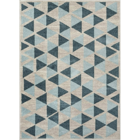 Well Woven Mystic Simone Contemporary Geometric Blue 7'10" x 9'10" Area Rug