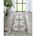 thumbnail image 1 of Well Woven Nala Rialta Vintage Oriental Brown Fringed Plush Pile 2'3" x 7'3" Runner Rug, 1 of 8