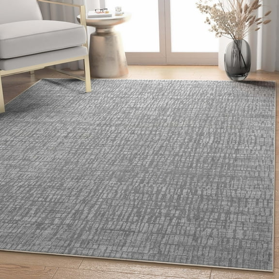 Well Woven Nightscape Flatweave Abstract Modern 5'3" x 7'3" Area Rug Gray