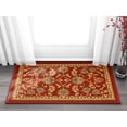 thumbnail image 1 of Well Woven Non-Skid/Slip Rubber Back Antibacterial 20" x 31" Door Mat Rug Timeless Oriental Red Traditional Classic Sarouk Thin Low Pile Machine Washable Indoor Outdoor Kitchen Hallway Entry, 1 of 4