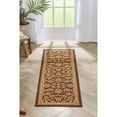 thumbnail image 1 of Well Woven Non-Skid/Slip Rubber Back Antibacterial 5' x 7' Area Rug Timeless Oriental Brown Traditional Classic Sarouk Thin Low Pile Machine Washable Indoor & Outdoor Kitchen Hallway Entry, 1 of 4