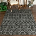 thumbnail image 1 of Well Woven Nors Dark Grey Indoor/Outdoor Nordic Lattice Area Rug 6x7 (6'7" x 9'3"), 1 of 10